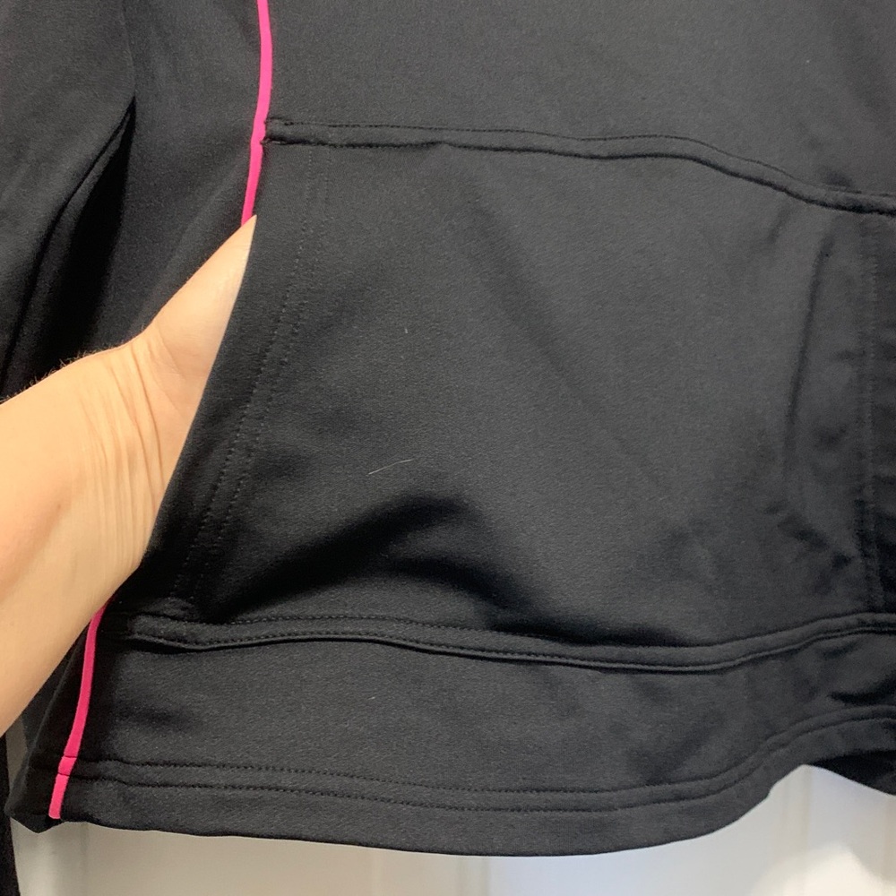 3/$15 Fila Black Pullover Athletic Jacket with Pink Trim Size XL - Picture 4 of 7